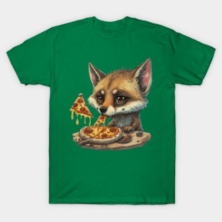 Funny animal eating pizza gift ideas T-Shirt